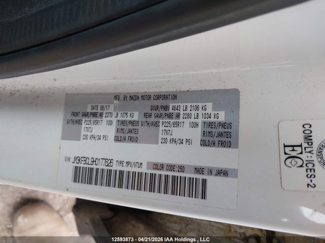JM3KFBCL9H0177626 Mazda Cx-5 Touring