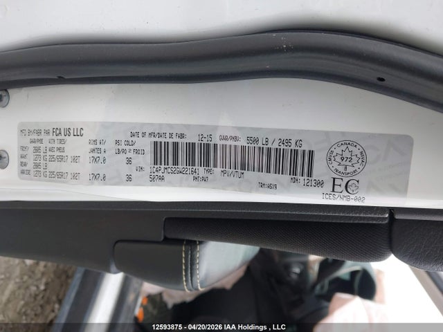 Aukcja sprzedaży 2016 Jeep Cherokee Latitude, vin: 1C4PJMCS2GW221641, numer aukcji: 12593875