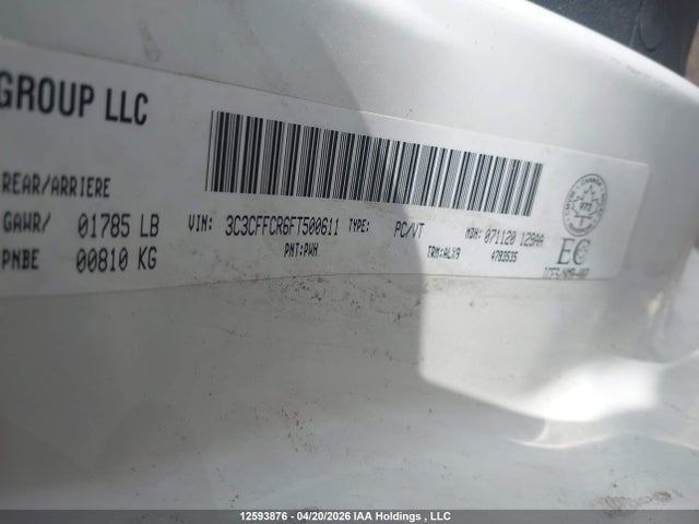 Fiat 500 LOUNGE 2015 3C3CFFCR6FT500611 Image 9