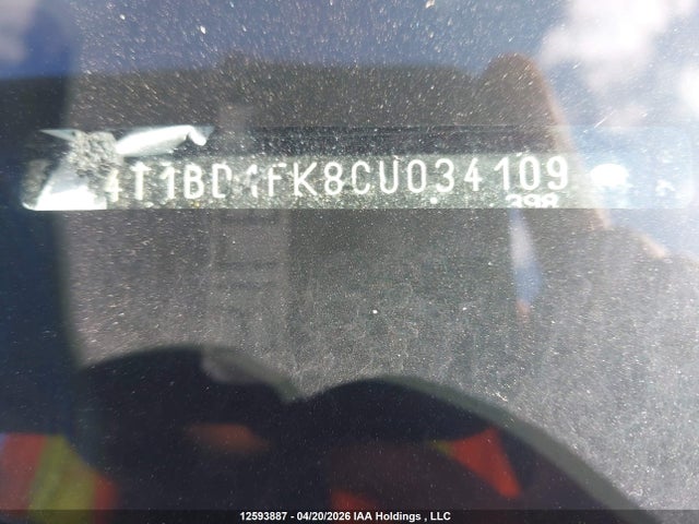Aukcja sprzedaży 2012 Toyota Camry Hybrid Xle, vin: 4T1BD1FK8CU034109, numer aukcji: 12593887