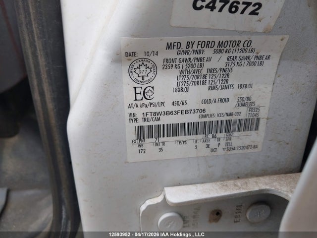 Ford F350 2015 1FT8W3B63FEB73706 Image 17