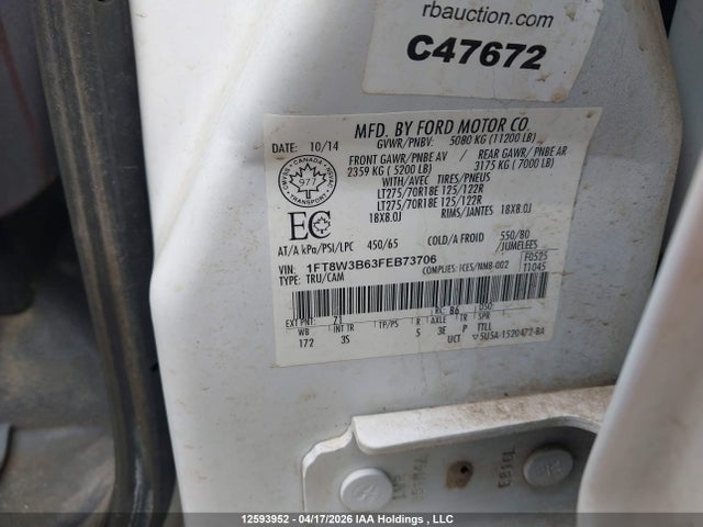 Ford F350 2015 1FT8W3B63FEB73706 Image 9