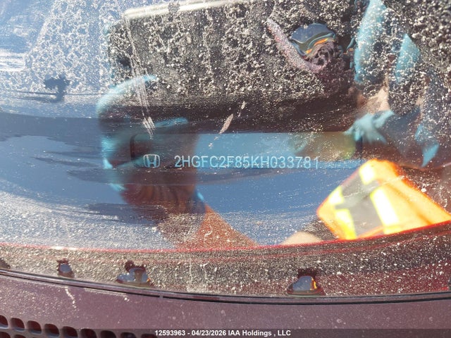 Aukcja sprzedaży 2019 Honda Civic, vin: 2HGFC2F85KH033781, numer aukcji: 12593963