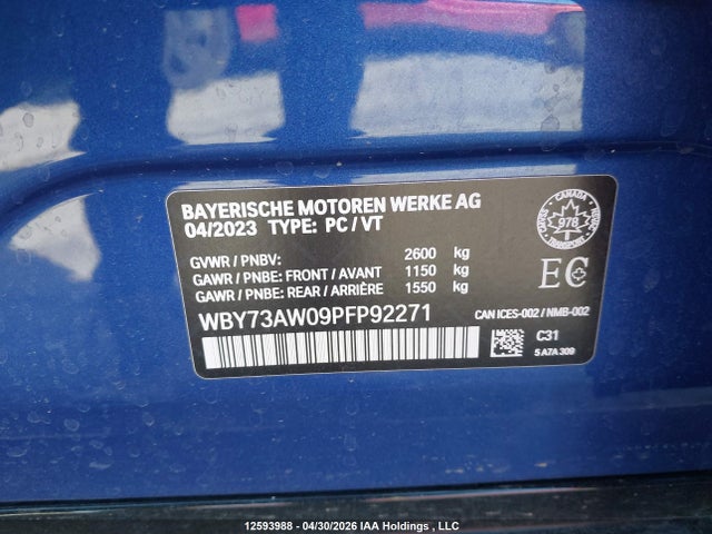 WBY73AW09PFP92271 BMW I4 Edrive40