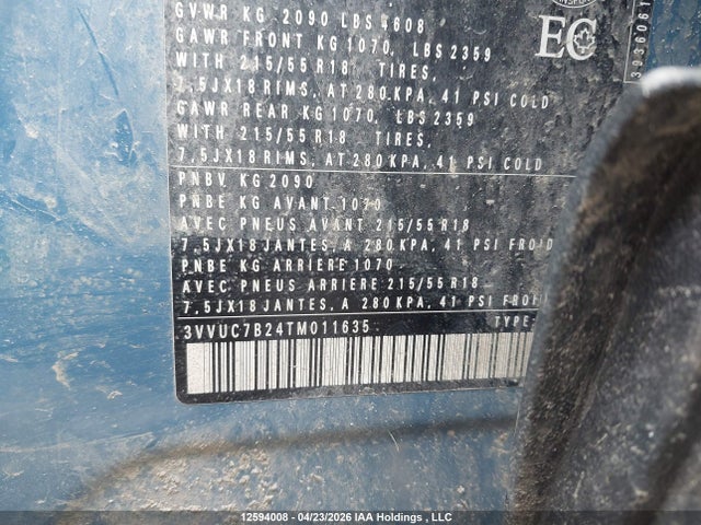 2026 Volkswagen Taos Se მანქანა იყიდება აუქციონზე, vin: 3VVUC7B24TM011635, აუქციონის ნომერი: 12594008