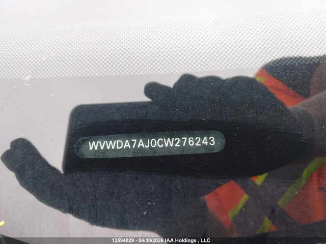 2012 Volkswagen Golf მანქანა იყიდება აუქციონზე, vin: WVWDA7AJ0CW276243, აუქციონის ნომერი: 12594029