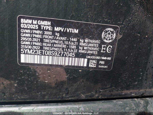 Auction sale of the 2025 Bmw X6 M Competition, vin: 5YM23ET08S9Z77045, lot number: 12594067