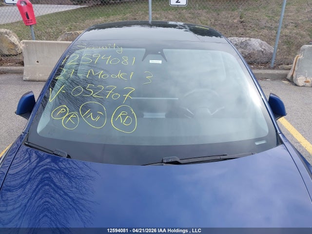 Aukcja sprzedaży 2021 Tesla Model 3 Standard Range/standard Range Plus, vin: 5YJ3E1EA7MF052707, numer aukcji: 12594081