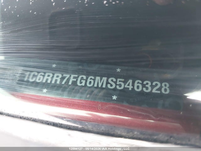 12594127 :رقم المزاد ، 1C6RR7FG6MS546328 vin ، 2021 Ram 1500 Classic Tradesman مزاد بيع