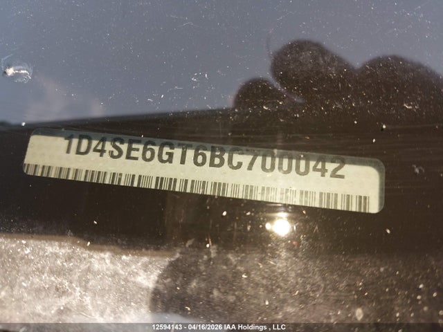 12594143 :رقم المزاد ، 1D4SE6GT6BC700042 vin ، 2011 Dodge Durango R/t مزاد بيع