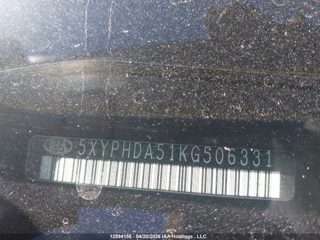 5XYPHDA51KG506331 KIA Sorento 3.3l Ex/3.3l Ex+