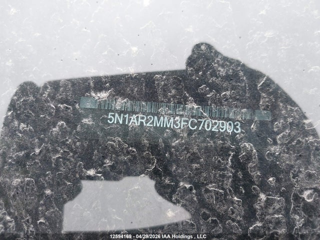 2015 Nissan Pathfinder Platinum/s/sl/sv მანქანა იყიდება აუქციონზე, vin: 5N1AR2MM3FC702903, აუქციონის ნომერი: 12594169