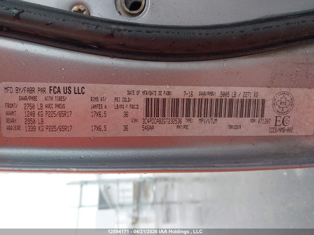 Dodge JOURNEY SE 2016 3C4PDCAB2GT232536 Image 19