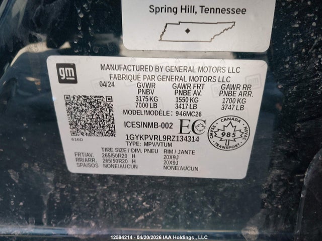 1GYKPVRL9RZ134314 Cadillac Lyriq Sport 2