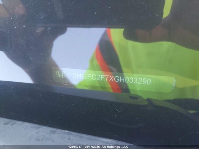 Aukcja sprzedaży 2016 Honda Civic, vin: 2HGFC2F7XGH033290, numer aukcji: 12594217