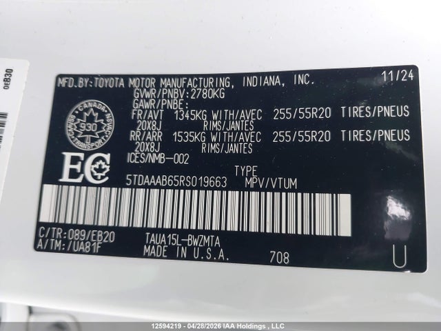 Lexus Tx 350 2024 5TDAAAB65RS019663 Image 9