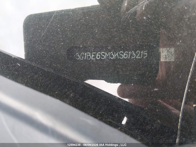12594238 :رقم المزاد ، 3G1BE6SM3KS613215 vin ، 2019 Chevrolet Cruze Lt مزاد بيع