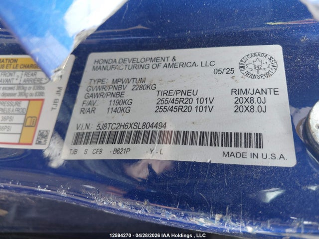Acura RDX 2025 5J8TC2H6XSL804494 Image 9