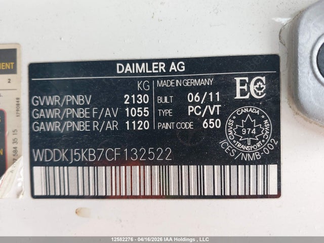 Продаж на аукціоні авто 2012 Mercedes-benz E 350, vin: WDDKJ5KB7CF132522, номер лоту: 12582276