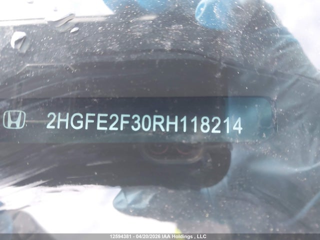 Aukcja sprzedaży 2024 Honda Civic Ex 4dr, vin: 2HGFE2F30RH118214, numer aukcji: 12594381