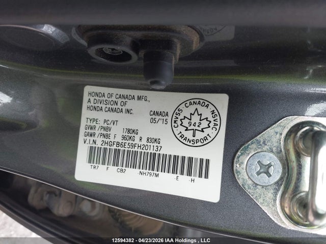 2HGFB6E59FH201137 Honda Civic Si Si