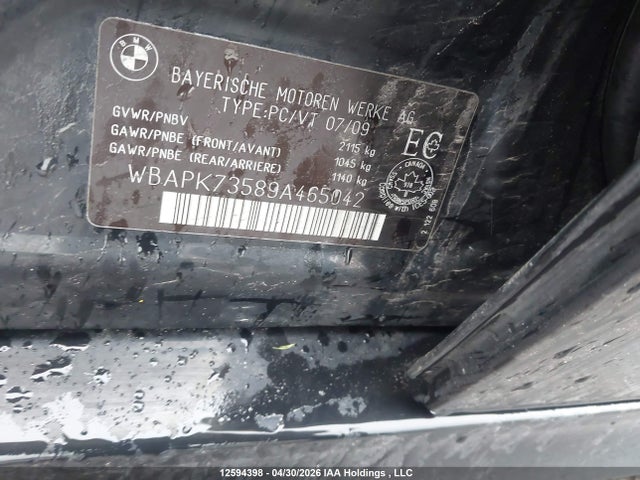 Продаж на аукціоні авто 2009 Bmw 328i Xdrive, vin: WBAPK73589A465042, номер лоту: 12594398