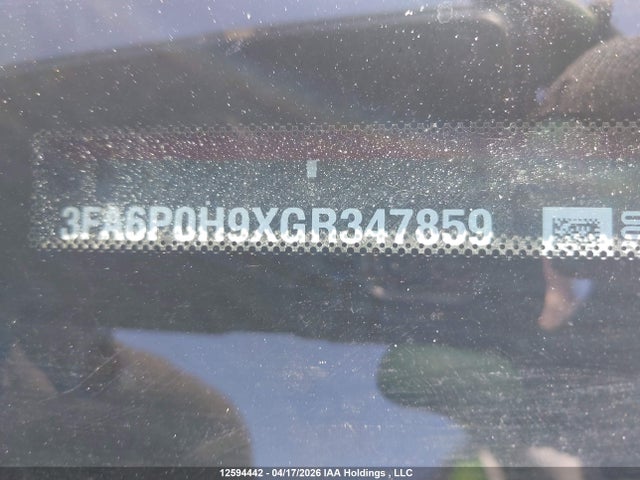 Aukcja sprzedaży 2016 Ford Fusion Se, vin: 3FA6P0H9XGR347859, numer aukcji: 12594442
