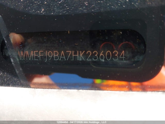 Продаж на аукціоні авто 2017 Smart Fortwo Electric Drive Passion, vin: WMEFJ9BA7HK236034, номер лоту: 12594454