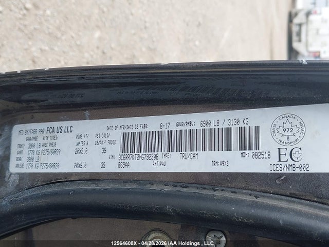 Aukcja sprzedaży 2017 Ram 1500 St, vin: 3C6RR7KT2HG792308, numer aukcji: 12564608