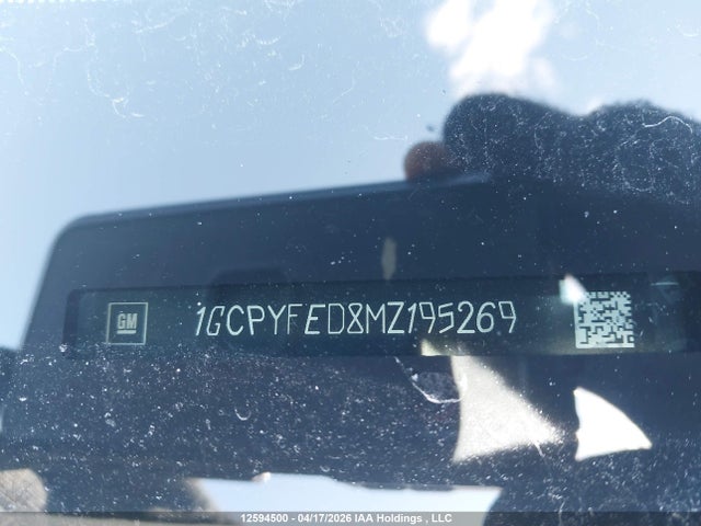 Aukcja sprzedaży 2021 Chevrolet Silverado 1500 Lt Trail Boss, vin: 1GCPYFED8MZ195269, numer aukcji: 12594500