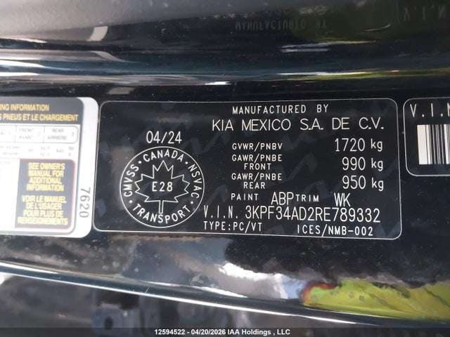 3KPF34AD2RE789332 KIA Forte Ex/ex+/ex Premium