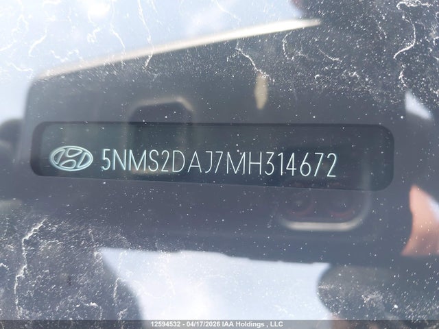 Продаж на аукціоні авто 2021 Hyundai Santa Fe Sel, vin: 5NMS2DAJ7MH314672, номер лоту: 12594532