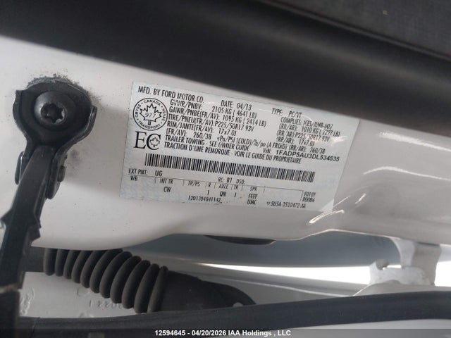 Продаж на аукціоні авто 2013 Ford C-max Hybrid Se, vin: 1FADP5AU3DL534535, номер лоту: 12594645