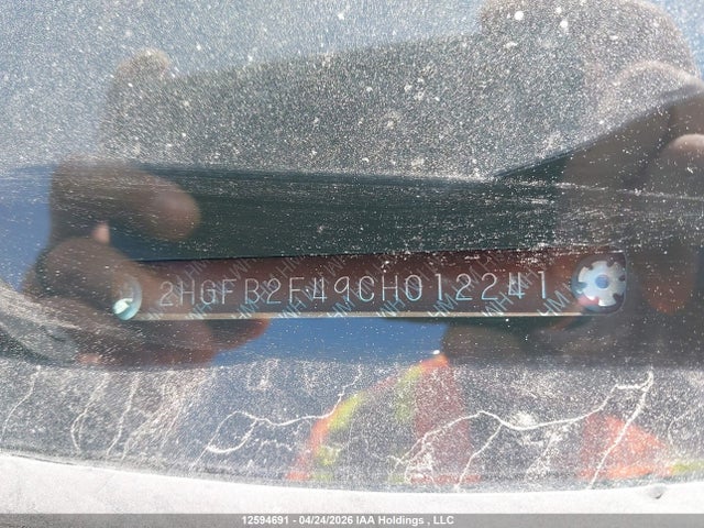 Продаж на аукціоні авто 2012 Honda Civic Lx, vin: 2HGFB2F49CH012241, номер лоту: 12594691