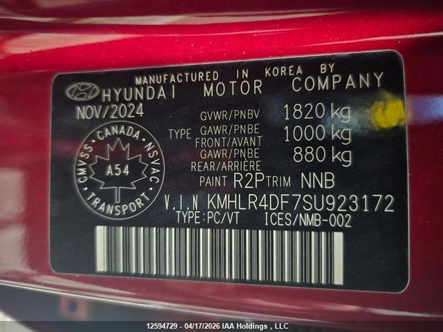 2025 Hyundai Elantra N Line მანქანა იყიდება აუქციონზე, vin: KMHLR4DF7SU923172, აუქციონის ნომერი: 12594729