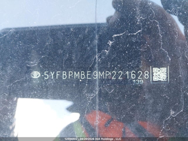 Продажа на аукционе авто 2021 Toyota Corolla, vin: 5YFBPMBE9MP221628, номер лота: 12594802