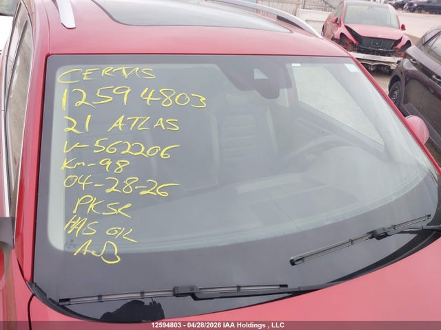 12594803 :رقم المزاد ، 1V2FR2CA7MC562206 vin ، 2021 Volkswagen Atlas Sel Premium R-line مزاد بيع