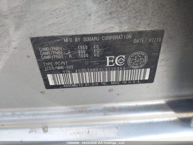 4S3GTAB62L3725969 Subaru Impreza