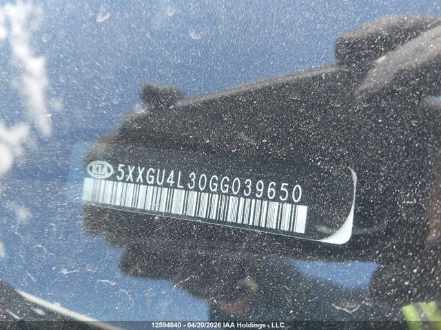5XXGU4L30GG039650 KIA OPTIMA EX