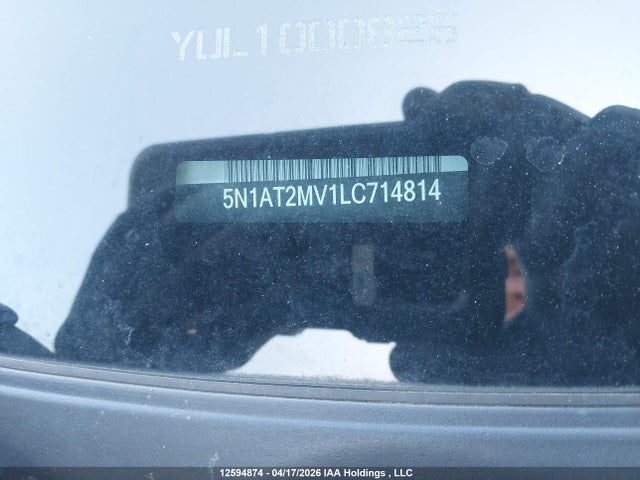 2020 Nissan Rogue S/sl/sv მანქანა იყიდება აუქციონზე, vin: 5N1AT2MV1LC714814, აუქციონის ნომერი: 12594874