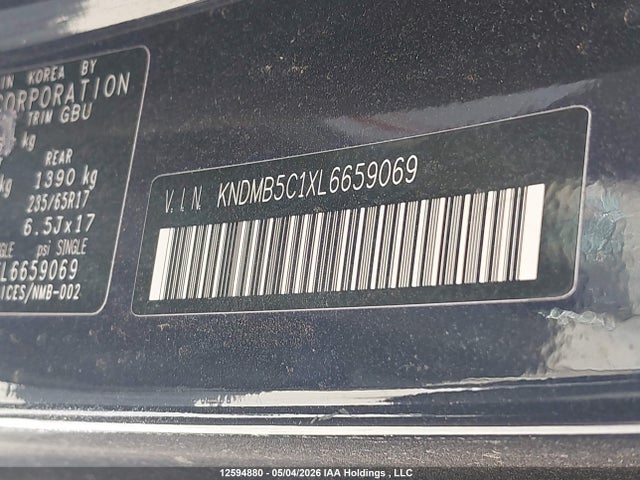 KNDMB5C1XL6659069 KIA Sedona