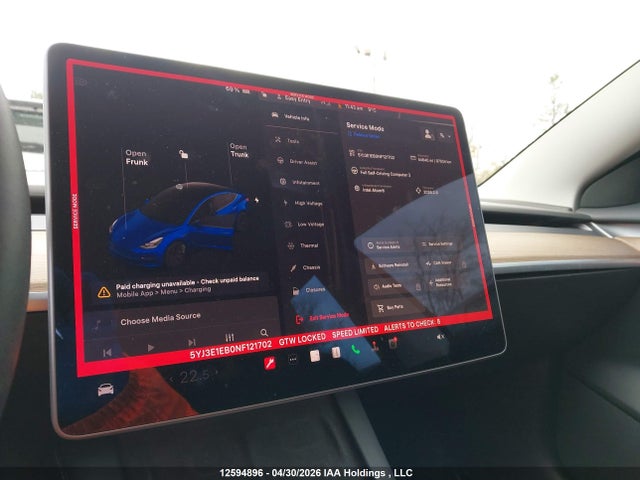 Aukcja sprzedaży 2022 Tesla Model 3 Long Range, vin: 5YJ3E1EB0NF121702, numer aukcji: 12594896