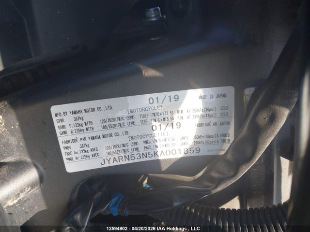 Yamaha MT09 2019 JYARN53N5KA001859 Image 10