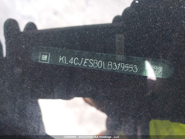 Продаж на аукціоні авто 2020 Buick Encore Preferred, vin: KL4CJESB0LB319553, номер лоту: 12594909