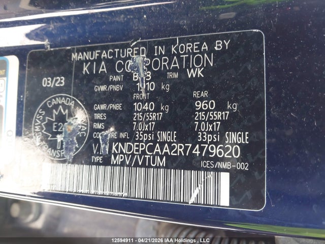 Продаж на аукціоні авто 2024 Kia Seltos Lx, vin: KNDEPCAA2R7479620, номер лоту: 12594911