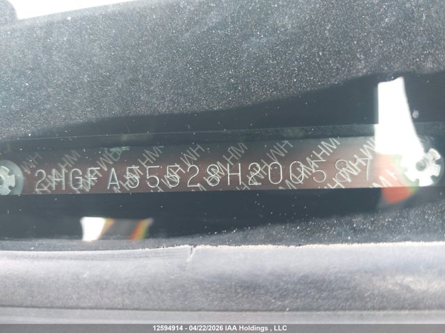Aukcja sprzedaży 2008 Honda Civic Si Si, vin: 2HGFA55528H200587, numer aukcji: 12594914