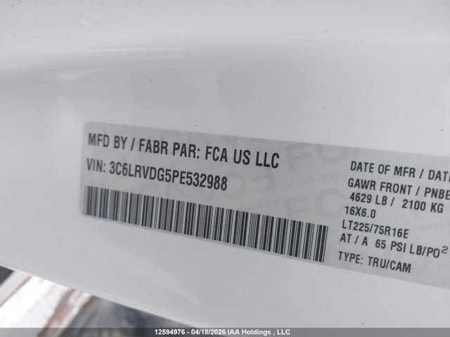 3C6LRVDG5PE532988 RAM Promaster 2500 2500 High