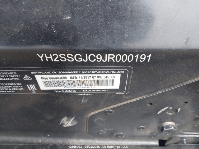 YH2SSGJC9JR000191 Skidoo Skidoo.