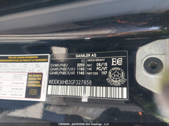 WDDKJ6HB3GF327858 Mercedes-Benz E 400 4matic