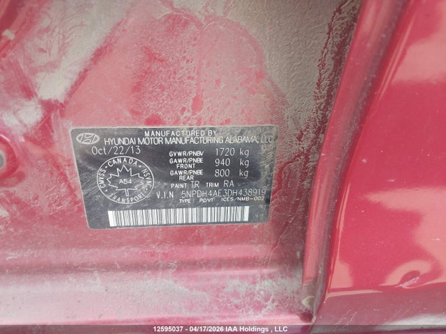 Продаж на аукціоні авто 2013 Hyundai Elantra Gl, vin: 5NPDH4AE3DH438919, номер лоту: 12595037